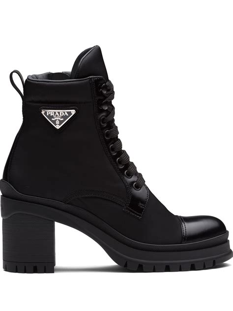 prada logo plaque ankle boots|Prada Logo Leather Ankle Boots on SALE .